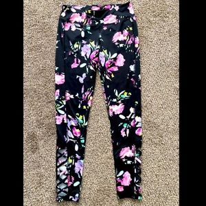 Neon floral leggings